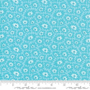 Moda 22386 11 Fiddle Dee Dee Turquoise - Double Dee Flowers