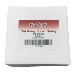 OESD Pre-cuts OC-CT3065 Cut Away SH Just Right 3.0 oz,6.5x6.5, 200/pk,White