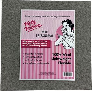 92351: Not 67 Quilters' 1/2" Thick Wool Ironing Pressing Mat Pad 14 x 14In