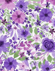 Wilmington Prints 3017 27579 167 Amethyst Magic Large Floral White