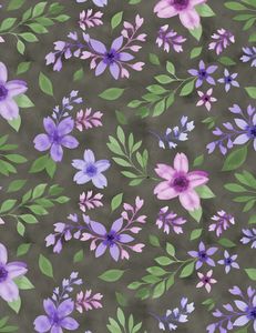 Wilmington Prints 3017 27580 967 Amethyst Magic Medium Floral Black