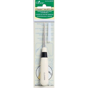 95353: Clover CL485W White Straight Tailors Awl, Set of 3