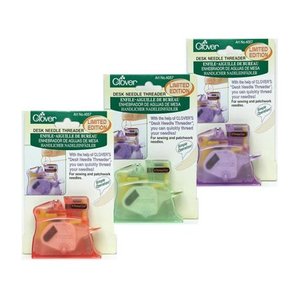 64702: Clover CL4071 Pastel Color Desk Needle Threader, Choose Purple Green or Pink