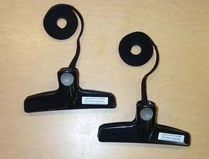 Grip-Lite QPGL2 GL11067 Side Clamps, - black Red to Hold Fabric Sandwich Taut on Longarm Quilting Frames, from Quilter's Paradise