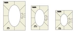 95386: Westalee Simple Ovals 3pc Template Set - 2x4", 1.5x3, 1x2"