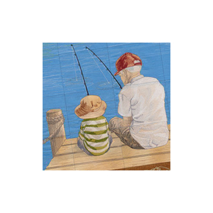 95389: OESD 80091CD Fishing with Grandpa, 34 Designs by Mo's Art Studio Project 24x30in