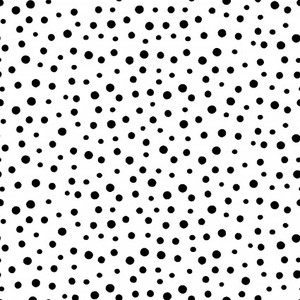 Loralie Designs WSBSB20171-100 IRREGULAR BLACK DOTS ON WHITE