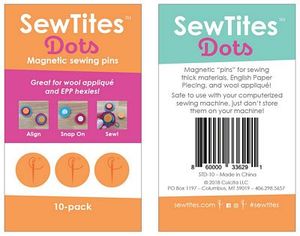 Sew Tites STD10, Magnetic Dots 10 Pack, Easily hold thick materials together. No more breaking clips and pins