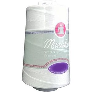 Maxi-Lock AF6-W, MLT60-001, White Thread Cone 60wt Poly 6000yds