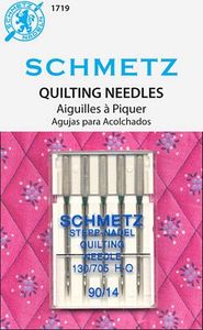 Schmetz  S-1719, 130/705H-Q, Quilting Needle, 5pk sz14/90 x 10pkg/box equals 50 Needles