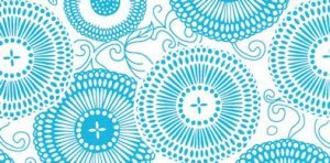 Fabric Finders 1613 Turquoise Circles fabric by the yard