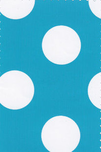 Fabric Finders 1650 White Dots on Turquoise by the yard