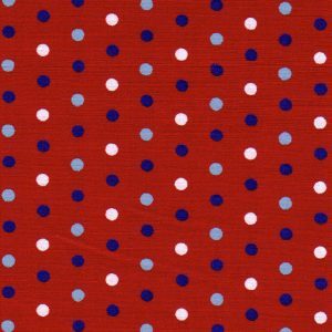 Fabric Finders 1790 Multi Color Polka Dot Fabric – Red, White and Blue by the yard