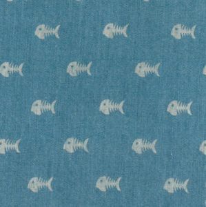 Fabric Finders Denim Fabric – Bonefish Print by the yard