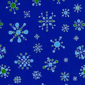 Fabric Finders 1863 Snowflake Fabric – Royal by the yard