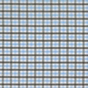 Fabric Finders T20 Blue and Brown Check Fabric by the yard
