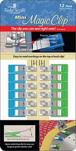 95958: Taylor Seville Originals MCMIN12 Magic Clips Mini 12 pc Also Acts as Seam Guides with 1/4" Increments