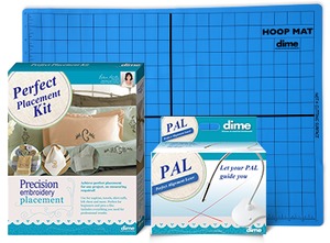 DIME Designs in Machine Embroidery Studio Basics Bundle 1 Hoop Mat, Perfect Placement Kit (PPK), PAL Perfect Alignment Laser