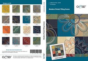 93491: OESD 12548CD Modern Petals Tiling Scene