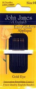 96234: John James 6719-11 Golden Glide Applique Hand Sewing Needles #11, 10'pkg, 12pkg/box