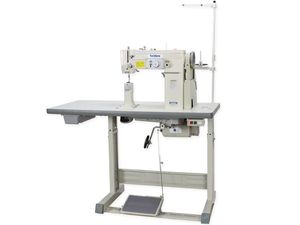 TechSew GC 815 , Post Bed, Industrial Sewing Machine, KD knocked down unassembled Table Stand, Servo Motor, 1800 RPM, 3/8" foot Lift, 0-5mm SL stitch length, Table, Stand, Motor