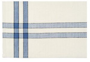 Dunroven 5360-PBC Striped Cream Background Tea Towel Provencal Blue