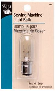 96416: Dritz D910 Sewing Machine Light Bulb Push In Bayonet Base 6/box