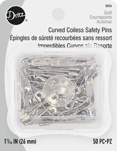 Dritz D3026 Curved Safety Pins Size 1 Box 50