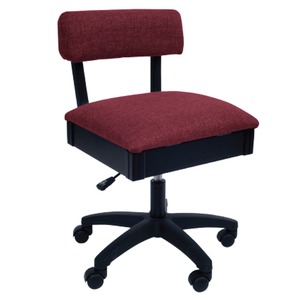 Arrow H8150, Hydraulic Swivel Chair, Under Seat Storage, Crown Ruby Fabric