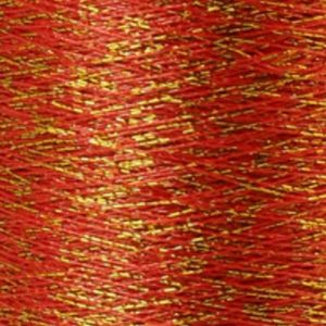 Yenmet Twilight Gold 500m-Red 7060 Spool of Specialty Metallic Thread