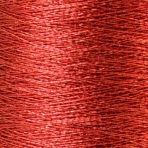 Yenmet Metallic 500m-Solid Cranberry 7004 Spool of Specialty Metallic Thread
