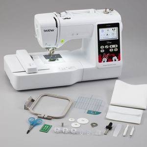 105195: Brother RPE550D Disney 4x4 Embroidery Machine USB, 125 Designs, 45 Disney, 9 Fonts, 120 Borders, Color Screen, Threader, Quick Set Bobbin, 4Faceplates