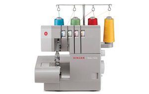 Singer 14HD854 Heavy Duty Serger 2-3-4 Threads, 6 Stitch, Roll Hem, Differential Feed, Metal Frame, 60% Larger Cutting