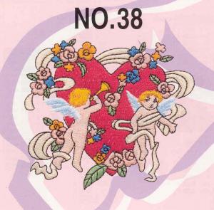 Brother SA338 No.38 Angels Embroidery Card for Brother, Babylock, Bernina Deco 500-650, White, Simplicity SE3 PES FormaT
