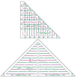 Good Measure, GMHSQSSET, Quarter, Half, Square, Ruler, Quilting, Ruler Template, Set