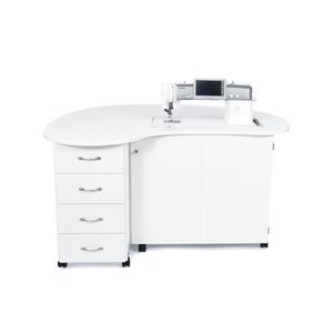 Roberts Galaxy Fashion Sewing Cabinets 8300Q, Americana R8301 Amelia Cloud 9 Electric Lift Quilters Sewing Cabinet 59¼" x 49½" x 30½", 3 Position Stop,  27" x 14" Opening for Larger Machines
