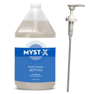 CS-8269, Myst-X Hand Sanitizer Topical Solution 80% Alcohol 1 Gallon Non-Sterile Antiseptic with Handy Pump