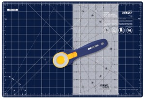 Olfa, Quilting, Sewing Kit, Navy, Rotary Cutter, Cutting Mat, Ruler, Navy Blue
