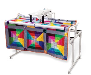 New Grace Q-Zone 4.5' Hoop Frame PRO, Added Rigid V-Track Rails with 4 Dual Wheels, 0112228 Table Inserts 6, 0113370 Cloth Leaders 2