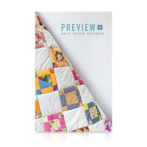 Brother SAPVQ Preview Quilt Design Software with Over 150 Quilt Blocks, Adjustable Quilt Size, Fabric Customization