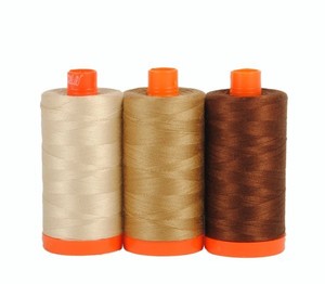 Aurifil, Color Builder, Florence Brown, 3 pc., Thread Collection