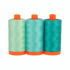 Aurifil Color Builder Capri Teal 3pc. Thread Collection