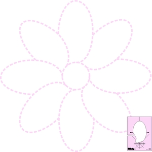 DM Donna McCauley DT-DMQD Daisy 5.5" Ruler Template for 6" Blocks