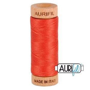 Aurifil 1080-2255 Cotton Mako Thread, 80wt 280m DARK RED ORANGE