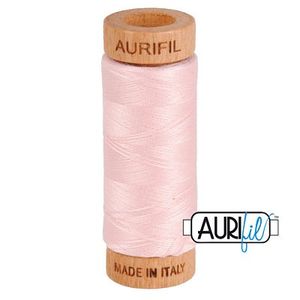 Aurifil 1080-2410 Cotton Mako Thread, 80wt 280m PALE PINK