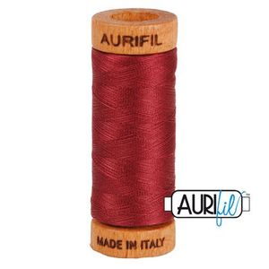 Aurifil 1080-2460 Cotton Mako Thread, 80wt 280m CARK CARMINE