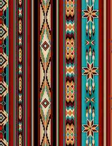 Timeless Treasures West-C7354 Multi DESERT DREAM 11" STRIPE