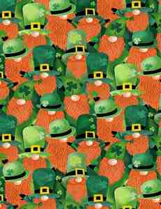 Timeless Treasures Gail-C8332 Multi PACKED LEPRECHAUNS