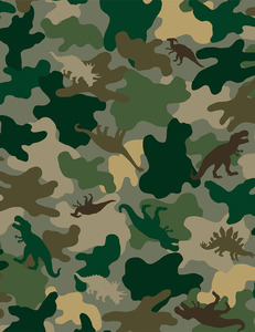 Timeless Treasures Dino-C8359 Green CAMO DINOS