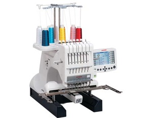 Janome MB7 Trade In Big M Bobbin 7-Needle 7.9x9.5" Hoop Micro Embroidery Machine, 3 Hoops, Control Panel